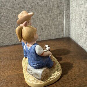 Denim Days by Homco Summer Harvest Ceramic 1985 #1507 Debbie and Danny